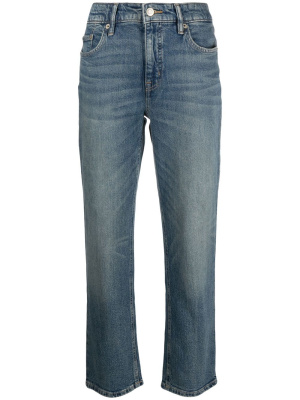 

Straight-leg washed-denim jeans, Lauren Ralph Lauren Straight-leg washed-denim jeans