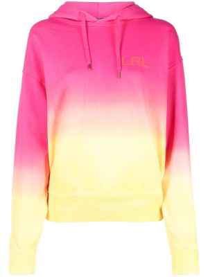 

Donnie logo-embroidered gradient hoodie, Lauren Ralph Lauren Donnie logo-embroidered gradient hoodie