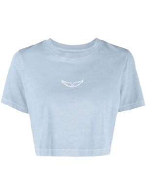 

Carly logo-print cropped T-shirt, Zadig&Voltaire Carly logo-print cropped T-shirt