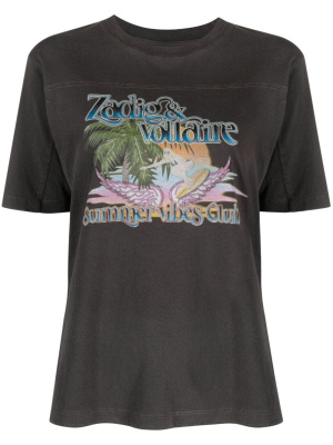

Graphic-print organic-cotton T-shirt, Zadig&Voltaire Graphic-print organic-cotton T-shirt