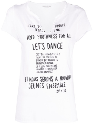 

Graphic-print short-sleeved organic cotton T-shirt, Zadig&Voltaire Graphic-print short-sleeved organic cotton T-shirt