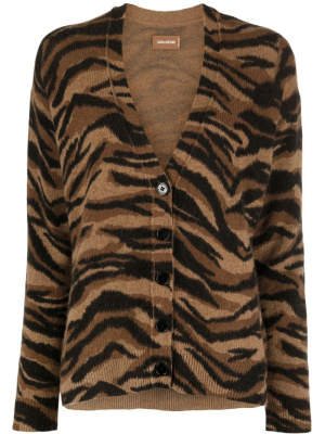 

Mirka Tiger cashmere cardigan, Zadig&Voltaire Mirka Tiger cashmere cardigan