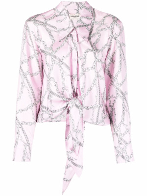 

Graphic-print silk shirt, Zadig&Voltaire Graphic-print silk shirt