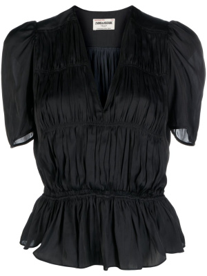 

Short-sleeve ruched blouse, Zadig&Voltaire Short-sleeve ruched blouse