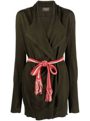 

Dazzy tied-waist wool cardigan, Zadig&Voltaire Dazzy tied-waist wool cardigan