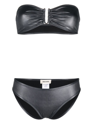 

Metallic-effect bandeau bikini set, Zadig&Voltaire Metallic-effect bandeau bikini set