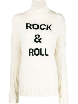 

Rock & Roll intarsia-knit roll-neck jumper, Zadig&Voltaire Rock & Roll intarsia-knit roll-neck jumper