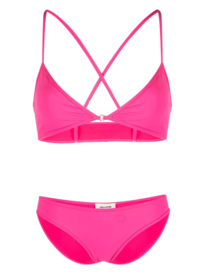 

Logo-print crossover shoulder-straps bikini, Zadig&Voltaire Logo-print crossover shoulder-straps bikini