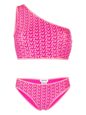 

Logo-printed one-shoulder bikini, Zadig&Voltaire Logo-printed one-shoulder bikini