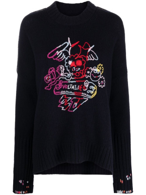 

Malta embroidered-logo merino wool jumper, Zadig&Voltaire Malta embroidered-logo merino wool jumper
