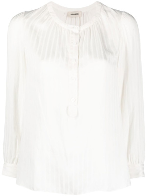 

Teak stripe-detail blouse, Zadig&Voltaire Teak stripe-detail blouse