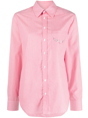 

Taskiz logo-embellished cotton shirt, Zadig&Voltaire Taskiz logo-embellished cotton shirt