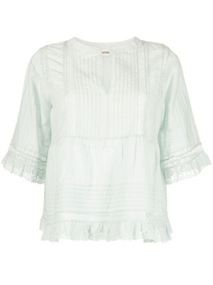 

Tosea floral-lace embellished blouse, Zadig&Voltaire Tosea floral-lace embellished blouse