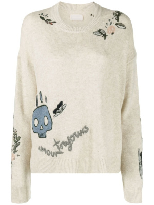 

Embroidered cashmere jumper, Zadig&Voltaire Embroidered cashmere jumper