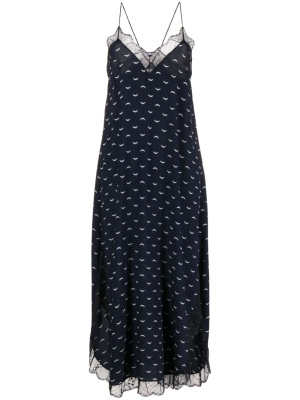

Lace-trim silk midi dress, Zadig&Voltaire Lace-trim silk midi dress