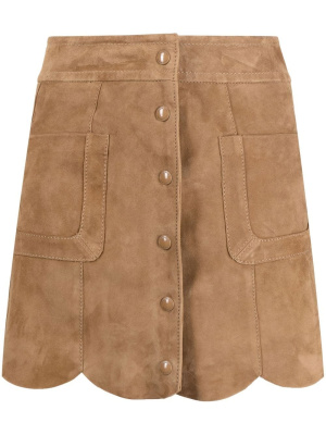 

Jasia scallop-hem mini skirt, Zadig&Voltaire Jasia scallop-hem mini skirt