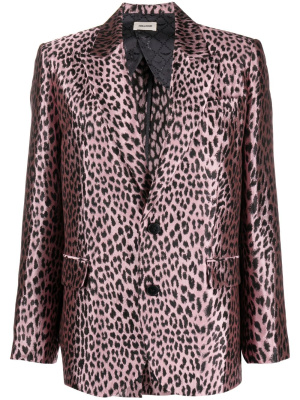 

Leopard-print jacquard blazer, Zadig&Voltaire Leopard-print jacquard blazer