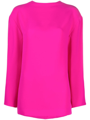 

Draped-back silk blouse, Valentino Garavani Draped-back silk blouse