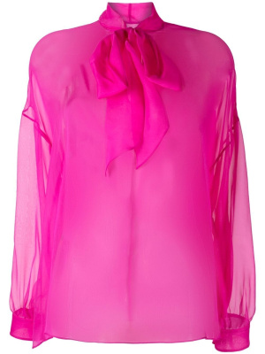 

Tie-fastening sheer blouse, Valentino Garavani Tie-fastening sheer blouse
