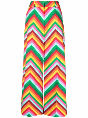 

Chevron-pattern cropped trousers, Valentino Garavani Chevron-pattern cropped trousers
