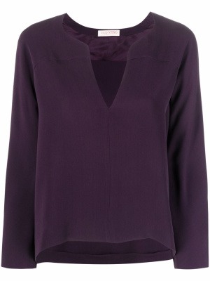 

V-neck cropped blouse, Valentino Garavani V-neck cropped blouse