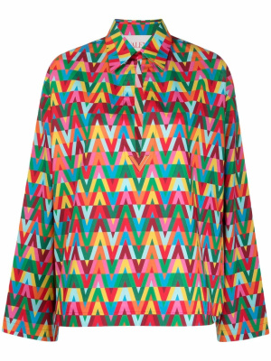 

V optical pattern blouse, Valentino Garavani V optical pattern blouse