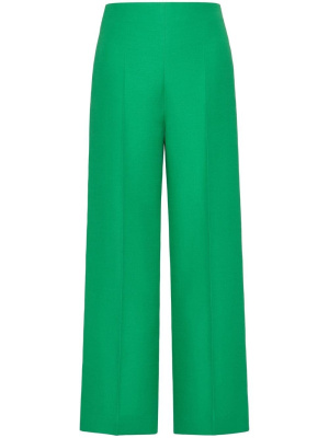 

Wide-leg wool-silk trousers, Valentino Garavani Wide-leg wool-silk trousers