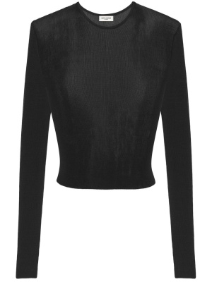 

Round neck knitted top, Saint Laurent Round neck knitted top