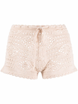 

Laine wool crochet shorts, Saint Laurent Laine wool crochet shorts