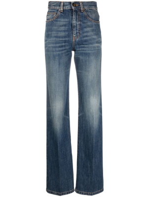 

Distressed-finish denim jeans, Saint Laurent Distressed-finish denim jeans