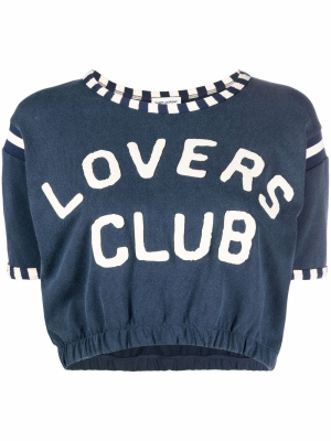 

Lovers Club cropped sweashirt, Saint Laurent Lovers Club cropped sweashirt