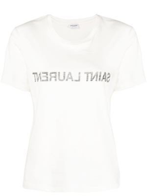 

Logo-print short-sleeve T-shirt, Saint Laurent Logo-print short-sleeve T-shirt