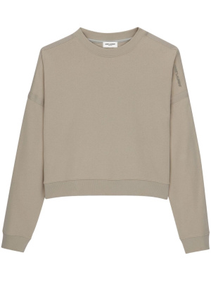 

Cropped cotton sweatshirt, Saint Laurent Cropped cotton sweatshirt