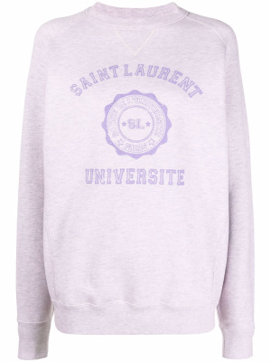 

Logo-print oversized sweater, Saint Laurent Logo-print oversized sweater