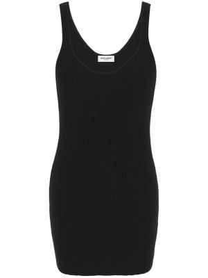 

Sleeveless ribbed minidress, Saint Laurent Sleeveless ribbed minidress