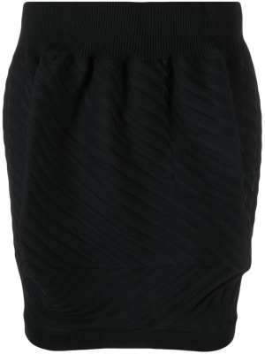 

Ribbed-knit asymmetric skirt, Issey Miyake Ribbed-knit asymmetric skirt