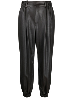 

Faux-leather jogger pants, Issey Miyake Faux-leather jogger pants