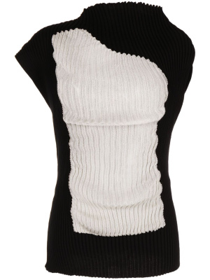 

Asymmetric ribbed-knit top, Issey Miyake Asymmetric ribbed-knit top