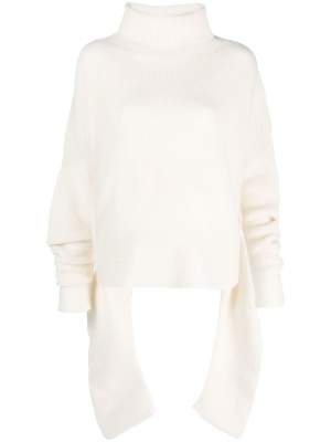 

Cut-out tied knitted jumper, Issey Miyake Cut-out tied knitted jumper