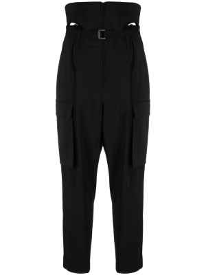 

In-built waist detail tapered trousers, Issey Miyake In-built waist detail tapered trousers