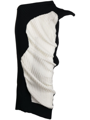 

Draped knitted midi skirt, Issey Miyake Draped knitted midi skirt