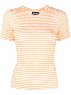 

Checked short-sleeve T-shirt, Jacquemus Checked short-sleeve T-shirt
