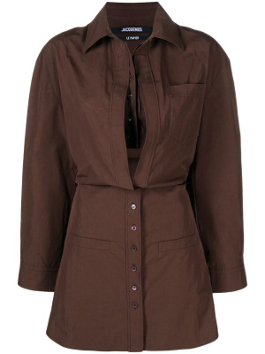 

La Robe Baunhilha layered shirt dress, Jacquemus La Robe Baunhilha layered shirt dress