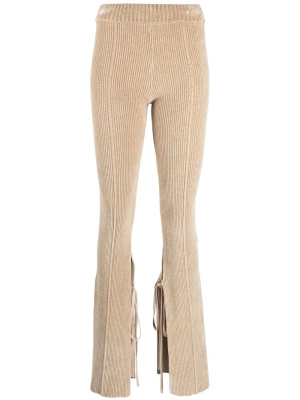 

Ribbed-knit flared trousers, Jacquemus Ribbed-knit flared trousers