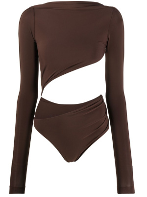 

Asymmetric cropped bodysuit, Jacquemus Asymmetric cropped bodysuit