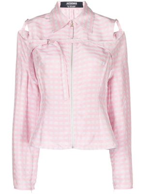 

Check pattern long sleeve shirt, Jacquemus Check pattern long sleeve shirt