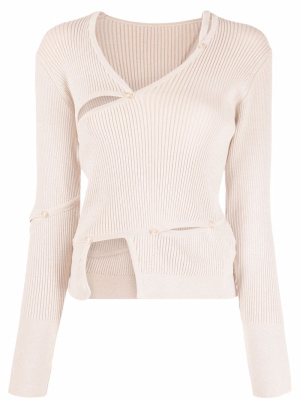

Tordu button-front jumper, Jacquemus Tordu button-front jumper