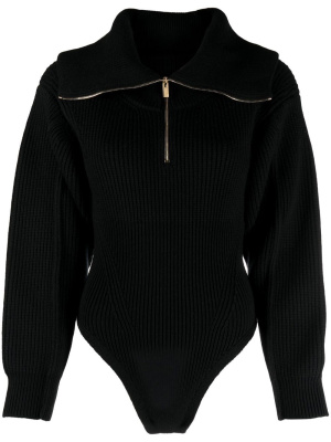 

Le Body Risoul spread-collar knitted top, Jacquemus Le Body Risoul spread-collar knitted top