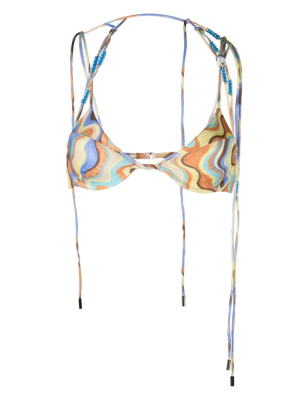 

Barco bead-embellished bikini top, Jacquemus Barco bead-embellished bikini top