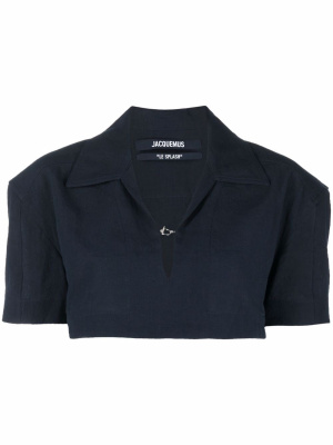 

Hemp-cotton cropped shirt, Jacquemus Hemp-cotton cropped shirt